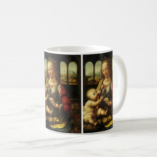 Madonna mit der Narbe von Leonardo da Vinci Kaffeetasse (VorderseiteRechts)