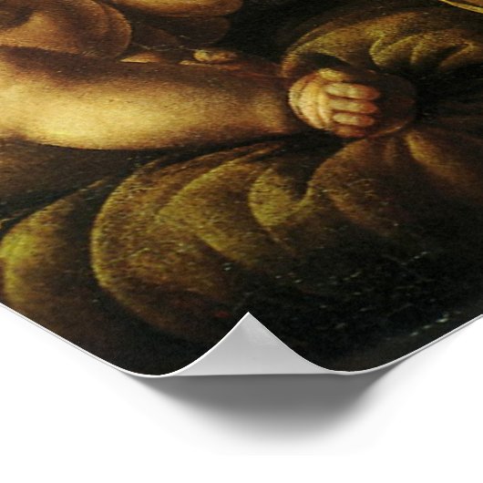 Madonna mit der Narbe von Leonardo da Vinci Poster (Ecke)