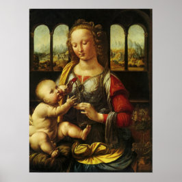 Madonna mit der Narbe von Leonardo da Vinci Poster