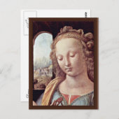 Madonna mit der Narbe von Leonardo Da Vinci Postkarte (Vorne/Hinten)