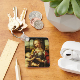 Madonna mit der Narbe von Leonardo da Vinci Schlüsselanhänger