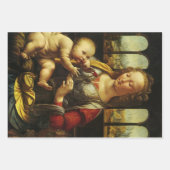 Madonna mit der Nelke von Leonardo da Vinci Geschenkpapier Set (Vorderseite 3)