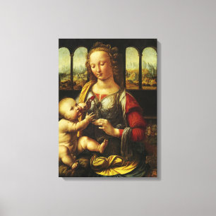 Madonna mit der Nelke von Leonardo da Vinci Leinwanddruck