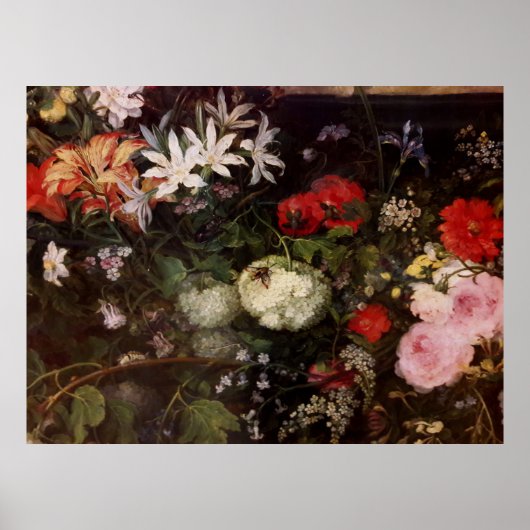 Madonna mit einem Blumenkranz Poster (Vorne)