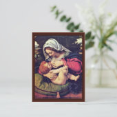 Madonna mit grünem Kissen Postkarte (Stehend Vorderseite)