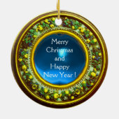 MADONNA MIT KIND, ANGELN BLUMENKROWN KERAMIKORNAMENT (Hinten)