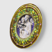 MADONNA MIT KIND, ANGELN FLORALLE RENAISSANCE KROW GROßE WANDUHR (Winkel)