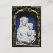 MADONNA MIT KIND, ANTIKEN PARCHMENT VISITENKARTE (Rückseite)