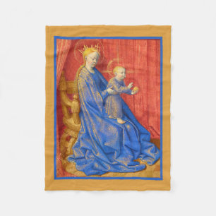 Madonna mit Kind auf dem Thron Jean Fouquet Feiert Fleecedecke