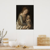 Madonna mit Kind - Correggio Kunstvoll wandern im  Poster (Küche)