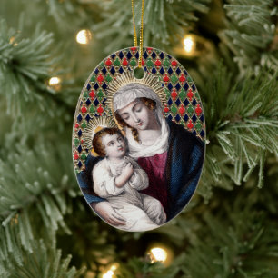 Madonna mit Kind (DPT 001) Keramik Ornament