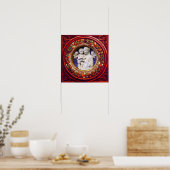 MADONNA MIT KIND, ENGEL RENAISSANCE BLUMENKRONE POSTER (Küche)
