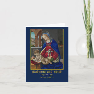 Madonna mit Kind Filippino Lippi Grußkarte Karte