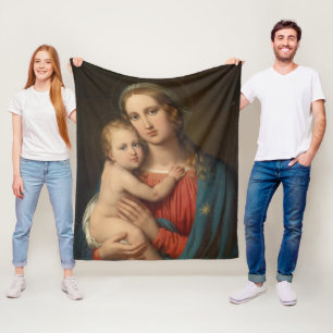 Madonna mit Kind Fleecedecke