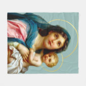Madonna mit Kind Fleecedecke (Vorderseite (Horizontal))