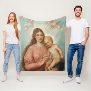 Madonna mit Kind Fleecedecke