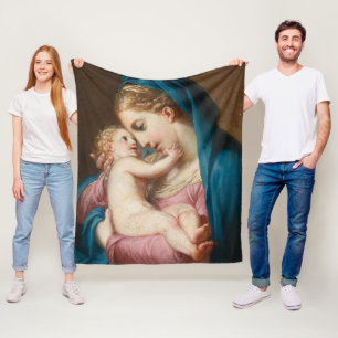 Madonna mit Kind Fleecedecke