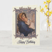 Madonna mit Kind Geburtskarte Karte (Gelbe Blume)