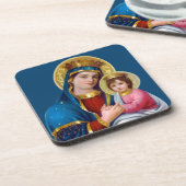 Madonna mit Kind Getränkeuntersetzer (Linke Seite)