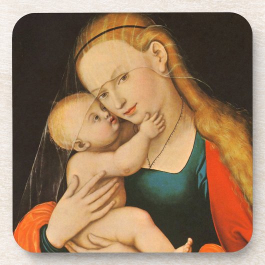 Madonna mit Kind Getränkeuntersetzer (Vorderseite)