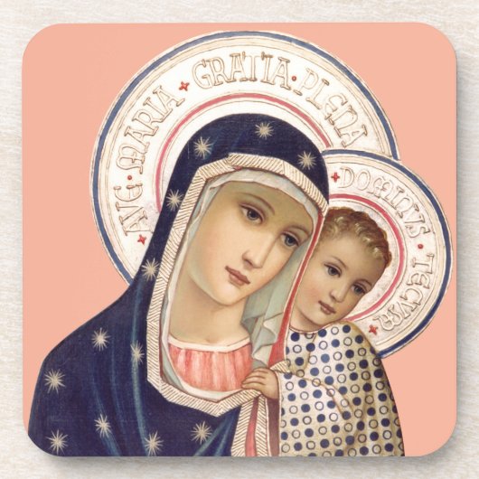 Madonna mit Kind Getränkeuntersetzer (Vorderseite)