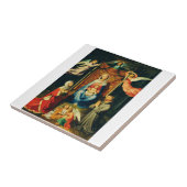 Madonna mit Kind, Hl. Adelheid und Hl. Franziskus Fliese (Seite)
