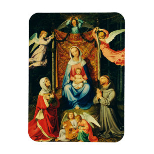 Madonna mit Kind, Hl. Adelheid und Hl. Franziskus Magnet