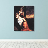 Madonna mit Kind im Abend Landschaft - Tirol Leinwanddruck (Insitu (Holzboden))