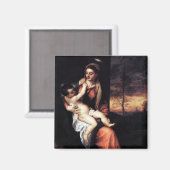 Madonna mit Kind im Abend Landschaft - Tirol Magnet (Vorderseite/Rückseite)