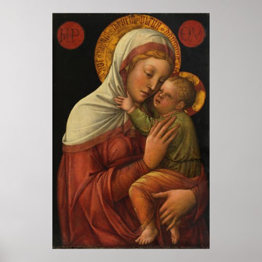 Madonna mit Kind, Jacopo Bellini (1450er) Poster (Vorne)