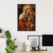 Madonna mit Kind, Jacopo Bellini (1450er) Poster (Heimbüro)