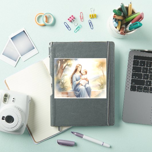 Madonna mit Kind Jesus Aufkleber (iPad Hülle)