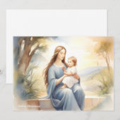 Madonna mit Kind Jesus Feiertagskarte (Vorne/Hinten)