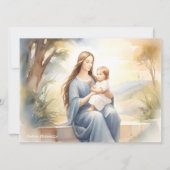 Madonna mit Kind Jesus Feiertagskarte (Vorderseite)