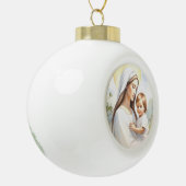 Madonna mit Kind Jesus Keramik Kugel-Ornament (Links)