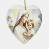 Madonna mit Kind Jesus Keramik Ornament (Rechts)