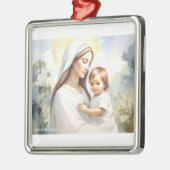 Madonna mit Kind Jesus Ornament Aus Metall (Links)