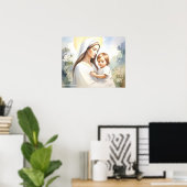 Madonna mit Kind Jesus Poster (Heimbüro)