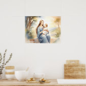 Madonna mit Kind Jesus Poster (Küche)