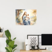 Madonna mit Kind Jesus Poster (Heimbüro)