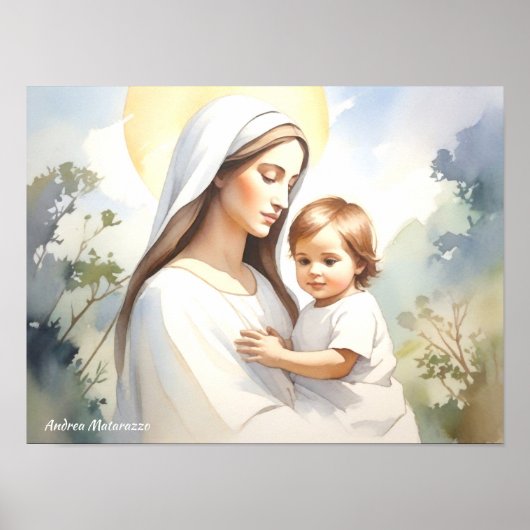 Madonna mit Kind Jesus Poster (Vorne)