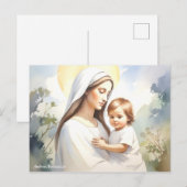 Madonna mit Kind Jesus Postkarte (Vorne/Hinten)