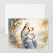 Madonna mit Kind Jesus Postkarte (Vorne/Hinten)