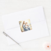 Madonna mit Kind Jesus Quadratischer Aufkleber (Umschlag)