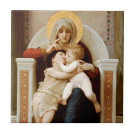 Madonna mit Kind & John the Baptist, Bouguereau Fliese