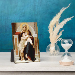 Madonna mit Kind & John the Baptist, Bouguereau Fotoplatte
