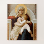 Madonna mit Kind & John the Baptist, Bouguereau Puzzle (Vertikal)