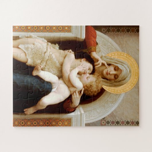 Madonna mit Kind & John the Baptist, Bouguereau Puzzle (Horizontal)
