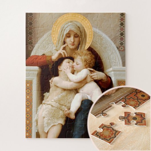 Madonna mit Kind & John the Baptist, Bouguereau Puzzle
