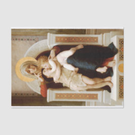 Madonna mit Kind & John the Baptist, Bouguereau Seidenpapier